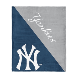 New York Yankees MLB Halftone Silk Touch Throw Blanket 46x60 inches