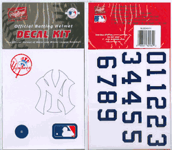 New York Yankees Official Rawlings Authentic Batting Helmet Decal Kit
