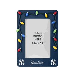 New York Yankees Picture Frame with Holiday Lights