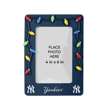 New York Yankees Picture Frame with Holiday Lights