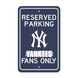 New York Yankees Reserved Parking Sign Dcor 18in. X 11.5in. Lightweight