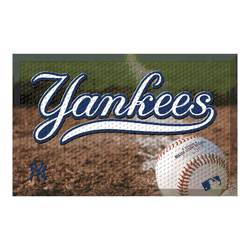 New York Yankees Rubber Scraper Door Mat