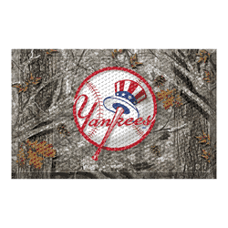 New York Yankees Rubber Scraper Door Mat Camo