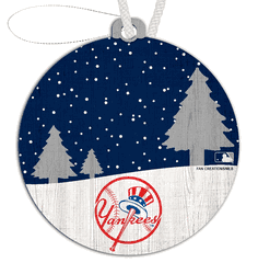 New York Yankees Snow Scene Ornament