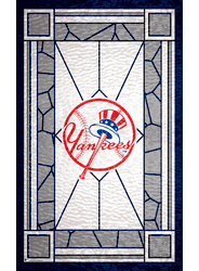 New York Yankees Stained Glass 11x19 Wood Sign