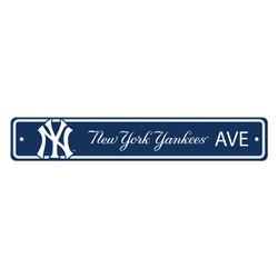 New York Yankees Street Sign Dcor 4in. X 24in. Lightweight
