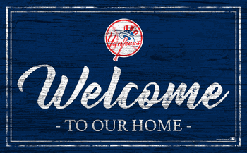 New York Yankees Team Color Welcome 11x19 Sign