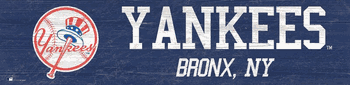 New York Yankees Team Name 6x24 Sign