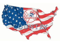 New York Yankees USA Shape Flag Cutout