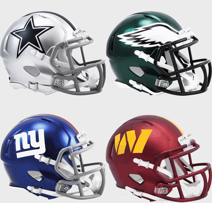 NFC East Riddell Replica SPEED Mini Helmet Set - NFL Riddell