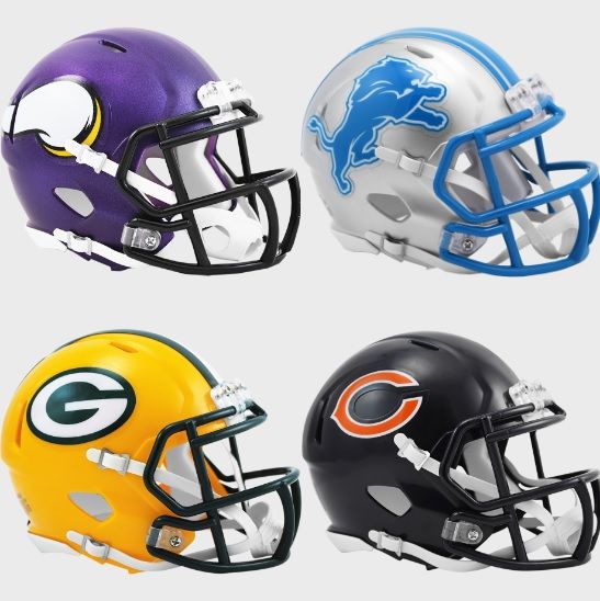 NFC North Riddell Replica SPEED Mini Helmet Set - NFL Riddell