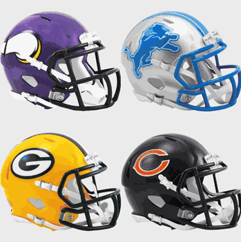 NFC North Riddell Replica SPEED Mini Helmet Set