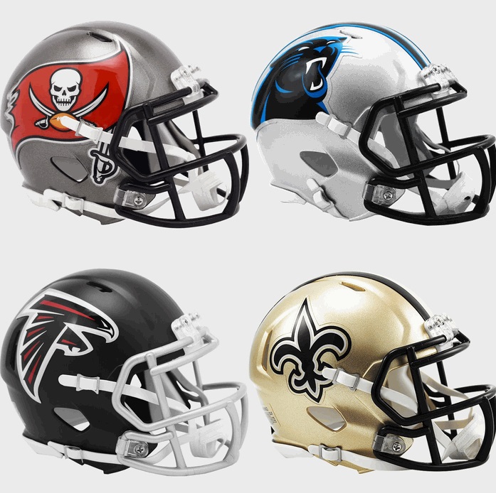 NFC South Riddell Replica SPEED Mini Helmet Set - NFL Riddell