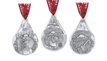 NFL Arizona Cardinals 3-Piece Gridiron Gnomes Ornament Set