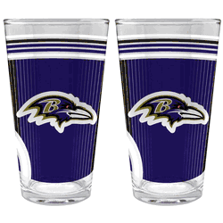 NFL Baltimore Ravens 2pc Pint Glass Set