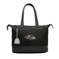 NFL Baltimore Ravens Laptop Tote Bag with Colored Zipper Pull Accessory