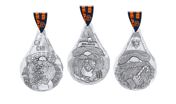 NFL Chicago Bears 3-Piece Gridiron Gnomes Ornament Set