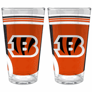 NFL Cincinnati Bengals 2pc Pint Glass Set