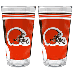 NFL Cleveland Browns 2pc Pint Glass Set