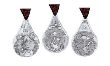 NFL Cleveland Browns 3-Piece Gridiron Gnomes Ornament Set