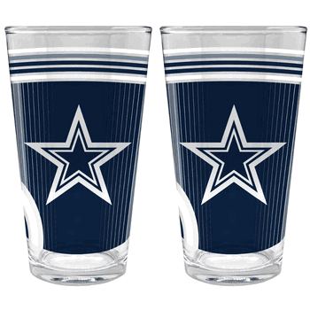 NFL Dallas Cowboys 2pc Pint Glass Set