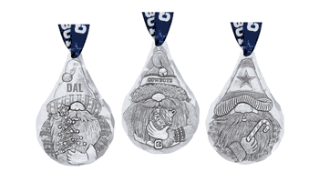 NFL Dallas Cowboys 3-Piece Gridiron Gnomes Ornament Set