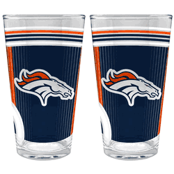 NFL Denver Broncos 2pc Pint Glass Set