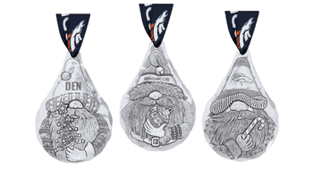 NFL Denver Broncos 3-Piece Gridiron Gnomes Ornament Set