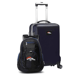 NFL Denver Broncos Deluxe 2-Piece Backpack & Carry-On Set