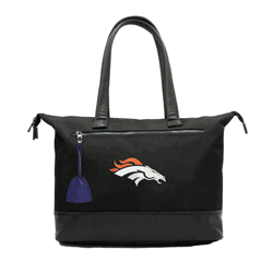 NFL Denver Broncos Laptop Tote Bag with Colored Zipper Pull Accessory
