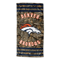 NFL Denver Broncos Real Tree Stripes Beach Towel