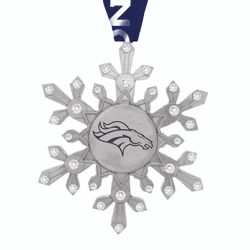 NFL Denver Broncos Snowflake Collectible Ornament