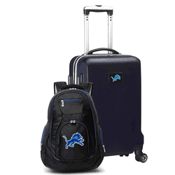 NFL Detroit Lions Deluxe 2-Piece Backpack & Carry-On Set