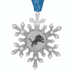 NFL Detroit Lions Snowflake Collectible Ornament