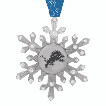 NFL Detroit Lions Snowflake Collectible Ornament