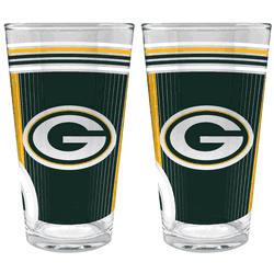 NFL Green Bay Packers 2pc Pint Glass Set