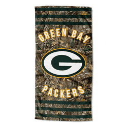 NFL Green Bay Packers Real Tree Stripes Beach Towel
