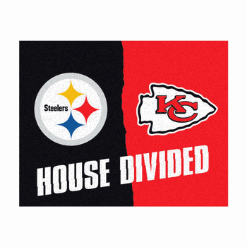 NFL House Divided - Steelers /Chiefs House Divided Rug - 34 in. x 42.5 in.