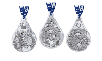 NFL Indianapolis Colts 3-Piece Gridiron Gnomes Ornament Set