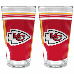 NFL Kansas City Chiefs 2pc Pint Glass Set