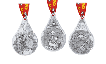 NFL Kansas City Chiefs 3-Piece Gridiron Gnomes Ornament Set