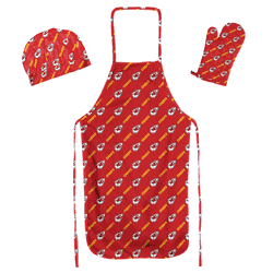 NFL Kansas City Chiefs 3PC Set Apron Mitt Hat