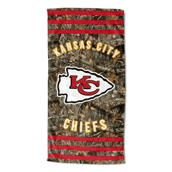 NFL Kansas City Chiefs Real Tree Stripes Beach Towel