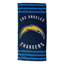 NFL LA Los Angeles Chargers Stripes Beach Towel