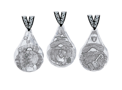 NFL Las Vegas Raiders 3-Piece Gridiron Gnomes Ornament Set