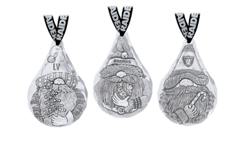 NFL Las Vegas Raiders 3-Piece Gridiron Gnomes Ornament Set