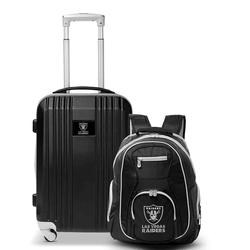 NFL Las Vegas Raiders Premium 2-Piece Backpack & Carry-On Set