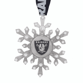 NFL Las Vegas Raiders Snowflake Collectible Ornament