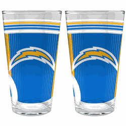 NFL Los Angeles Chargers 2pc Pint Glass Set