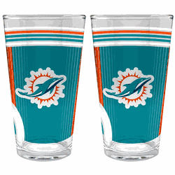 NFL Miami Dolphins 2pc Pint Glass Set